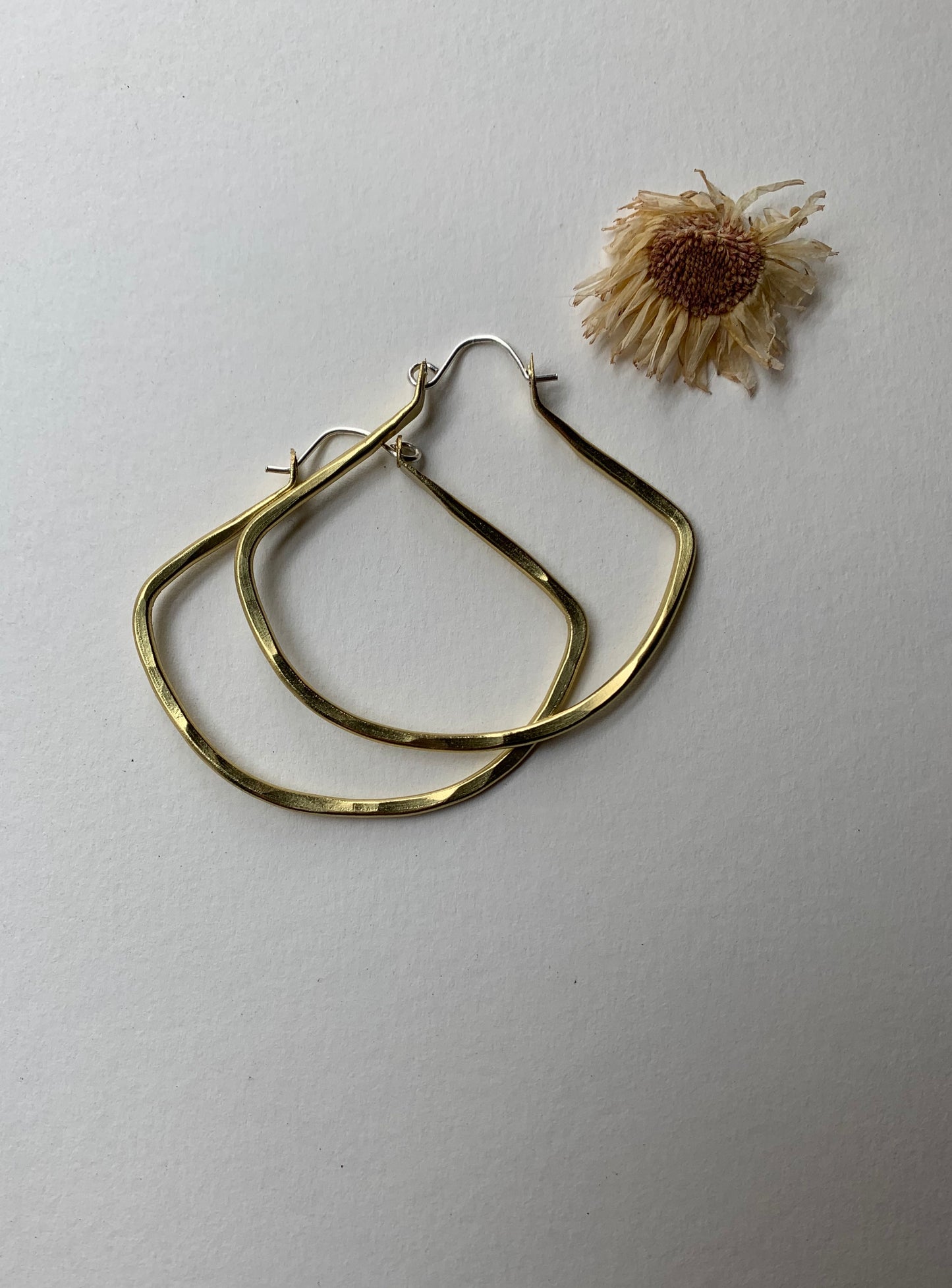 Large Fan Mixed Metal Hoops