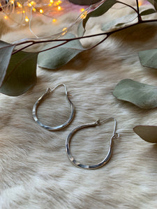 Sterling Silver thick hoops