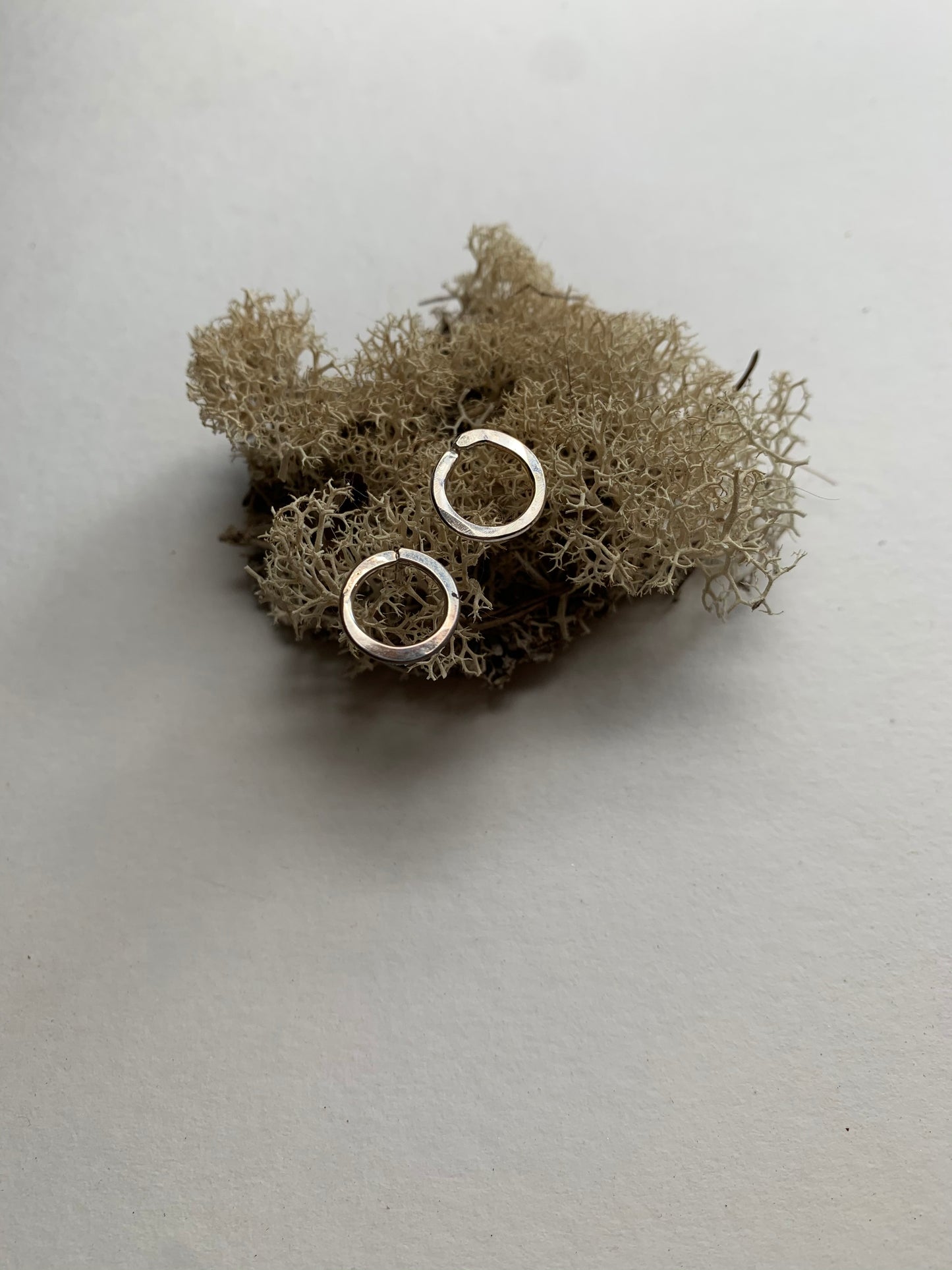 Silver Circle Stud Earrings
