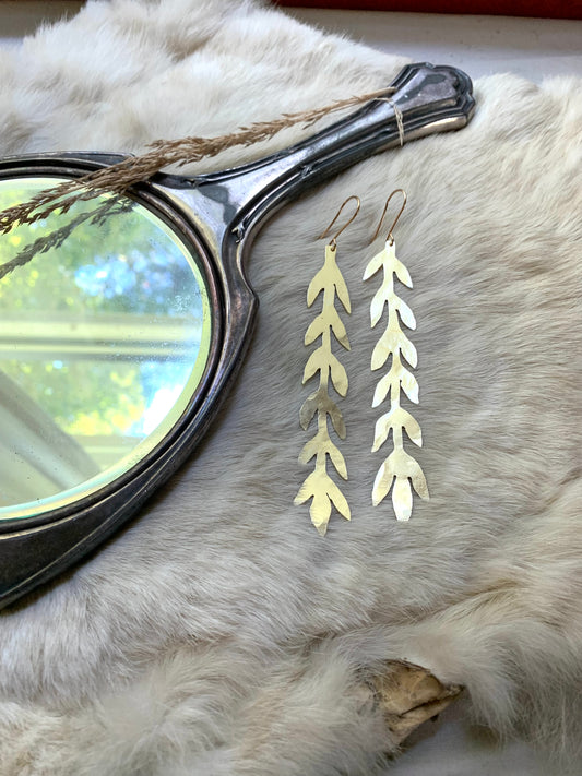 Laurel Stem Drop Earrings SLOW COLLECTION