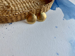 Gold Domed Circle earrings