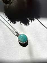 Load image into Gallery viewer, Turquoise and Silver Pendant Round Stone