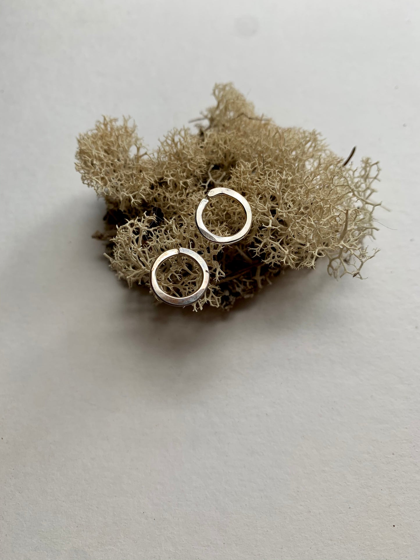 Silver Circle Stud Earrings