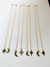 Load image into Gallery viewer, Moon and Stars Best Friend Necklace sets