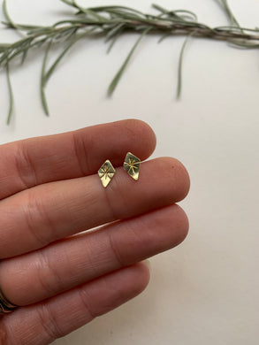 Tiny starburst stud earrings