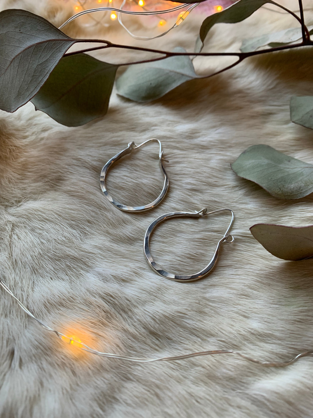 Sterling Silver thick hoops