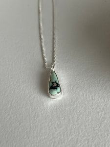 Everyday Sterling Silver Necklace with turquoise pendant